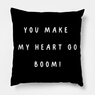 You make my heart go boom! Valentine, Couple Pillow