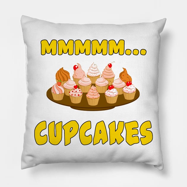 Mmmm... Cupcakes Pillow by Naves