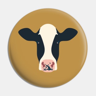 Dairy Cows (Mustard) Pin