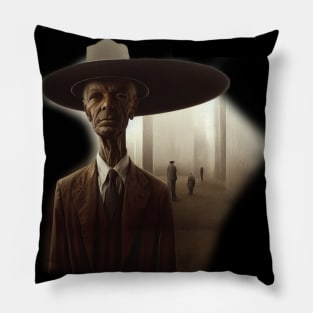 Man Realizing, Oil Artwork Styled Pillow