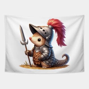 Cute Pangolin Knight Tapestry