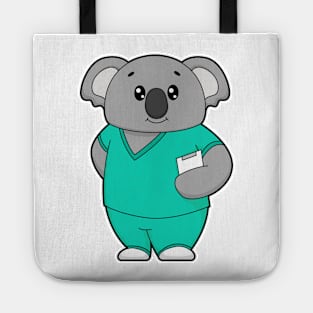 Koala as Nurse with Notepad Tote