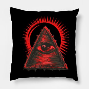 THE ALL SEEING EYE RED Pillow