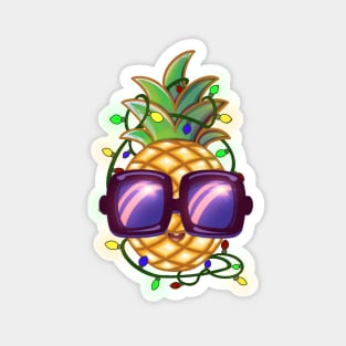 Christmas Lights Pineapple Magnet