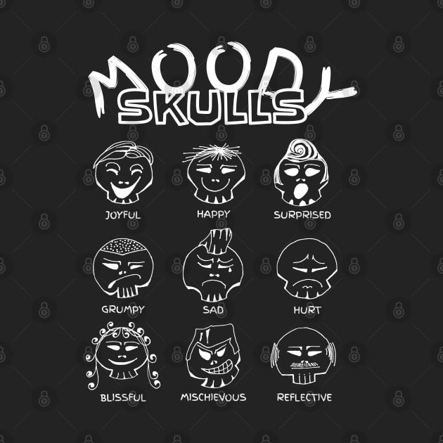 Moody Skulls by dkdesigns27