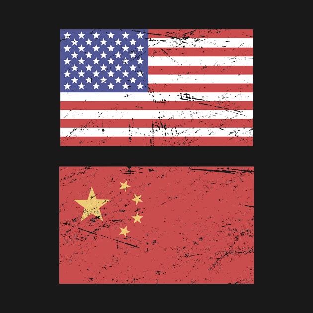 United States Flag & China Flag by Wizardmode