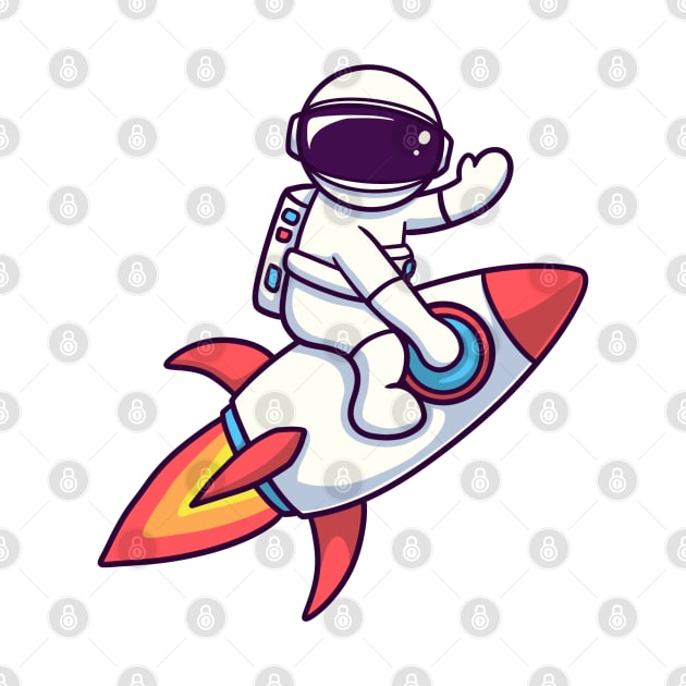 Astronaut Riding Rocket by TirasElessa