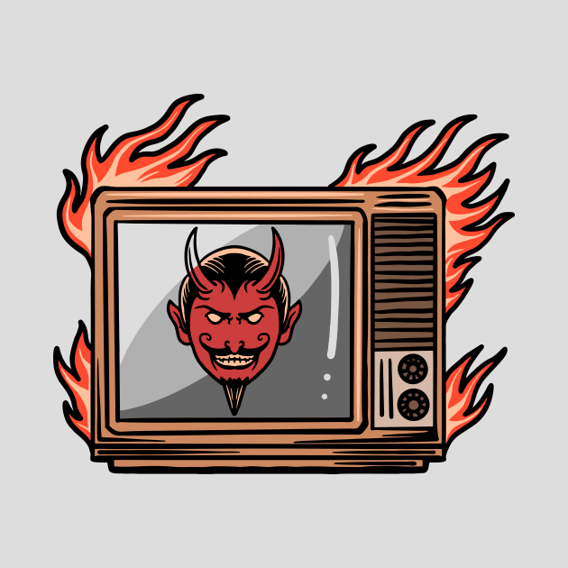 Evil Television // Devil in the TV by SLAG_Creative