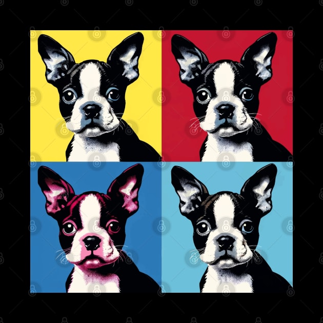 Pop Retro Boston Terrier Art - Cute Puppy by PawPopArt