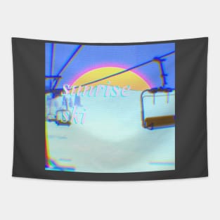 retro sunrise ski Tapestry