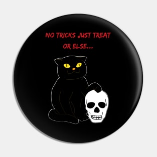 Killer Cat's Meowloween Trick and treat Pin