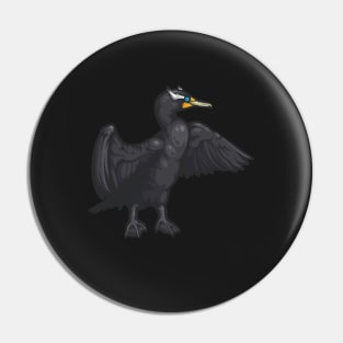 Double-Crested Cormorant Pin