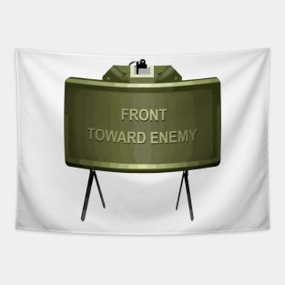 Front Toward Enemy Distressed Claymore Mine Military Tapestry