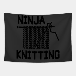 Ninja Knitting Black Yarn Knitting Tapestry