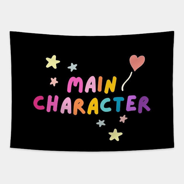 Main Character - Rainbow Aesthetic Tapestry by applebubble