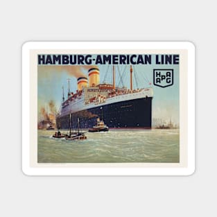 Hamburg-American Line Vintage Poster 1925 Magnet