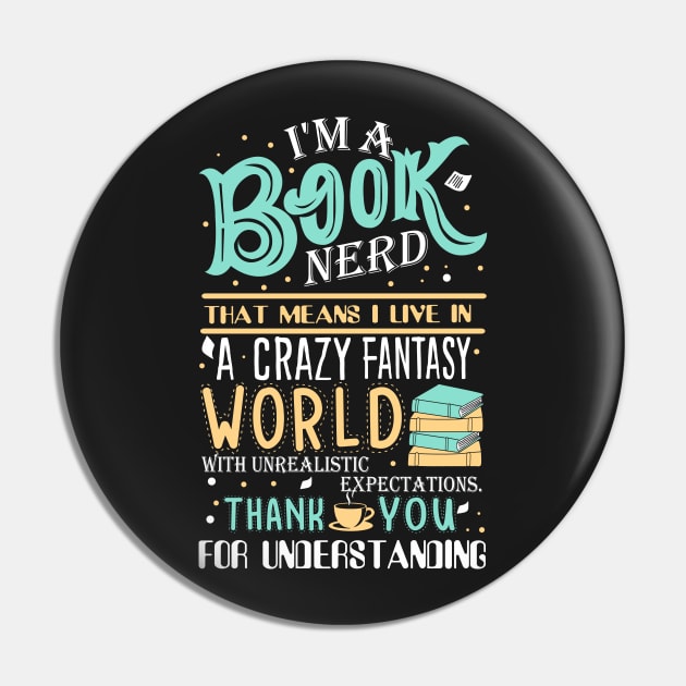 Book Nerd Confession Pin by KsuAnn