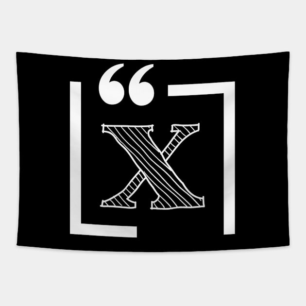 Letter X: Monogram Initial letter x Tapestry by EightBats