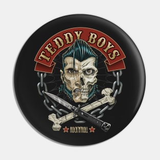 teddy boys head Pin