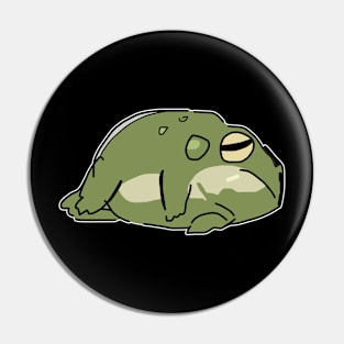 Tired Toad Doodle Pin