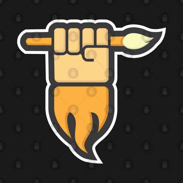 power fist paint brush by amindachoirun