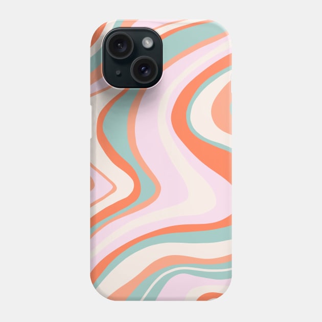 Psychedelic swirls - orange, pink and turquoise Phone Case by Home Cyn Home 