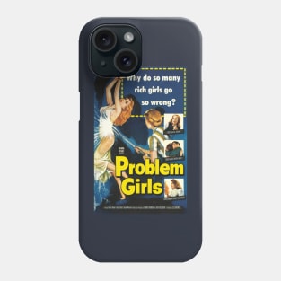 Vintage Drive-In Movie Poster - Problem Girls Phone Case
