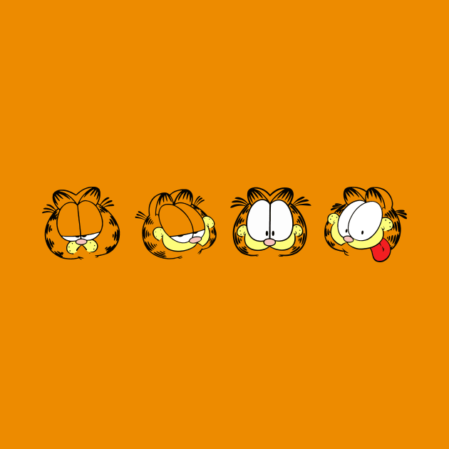 Many Faces of Orange Lasagna Cat by HeyListen