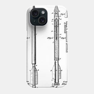 Bomb Lance Vintage Patent Hand Drawing Phone Case