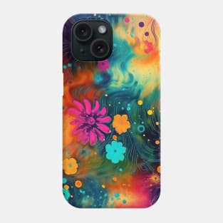 Rainbow flowers Phone Case