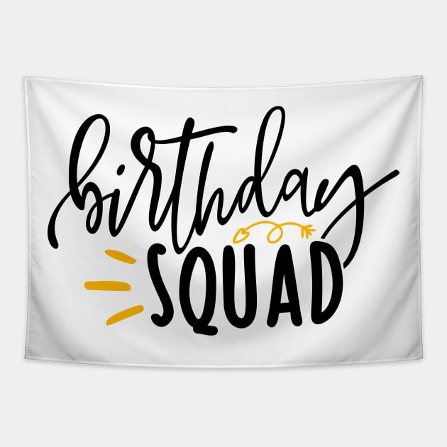 Birthday Squad Tapestry by Coral Graphics