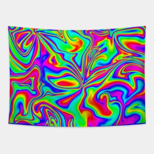 Psychedelic Rainbow Marbleized Pattern Tapestry