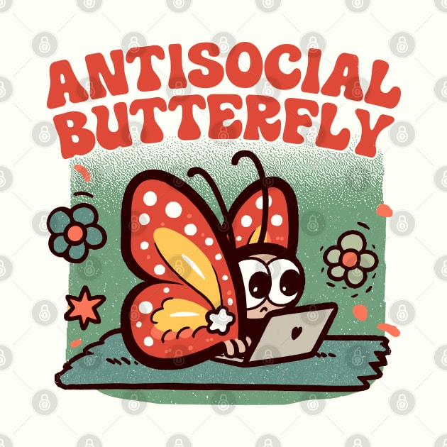 Anti-Social Butterfly - Introvert Design by DankFutura