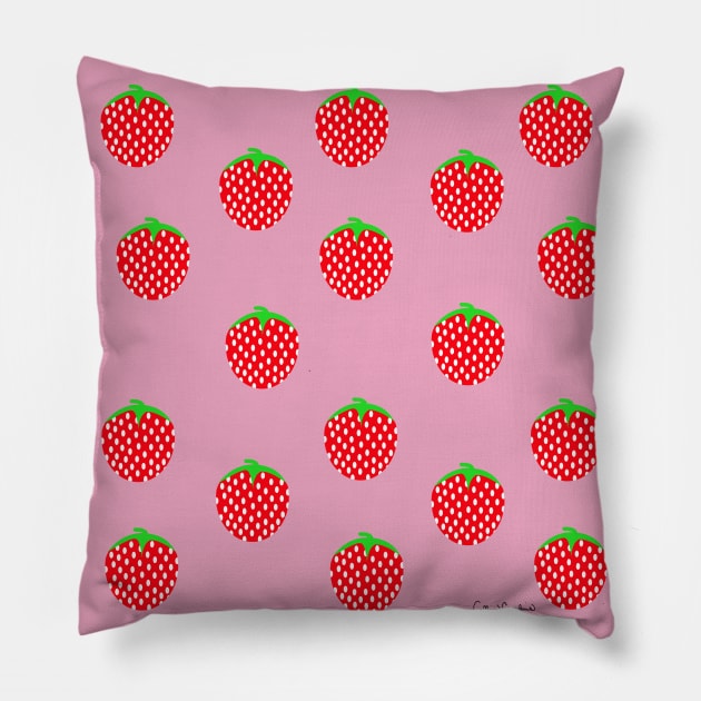 Berry Beautiful Summer Pillow by ButterflyInTheAttic