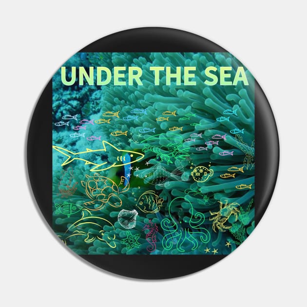 under the sea,blue sea,sea creatures,Turtle, puffer fish, starfish, shrimp, shark, tropical fish, sea horse, seaweed, sardines, squid, crabs, clams Pin by zzzozzo