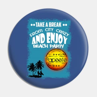 Papeete Tropical Beach Pin