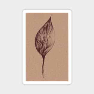 Cinnamon Leaves - Prisma Pencil Drawing Magnet