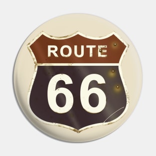 Route 66 (Sepia) Pin