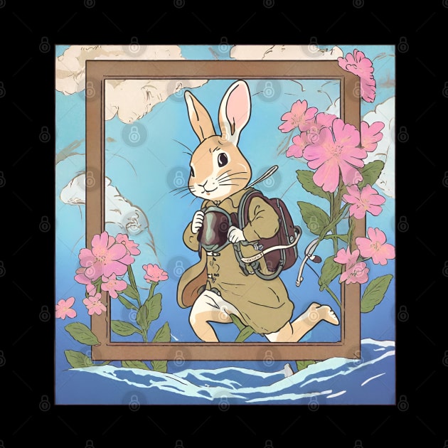 Scuba Diving Underwater with Rabbit Bunny Lover Diver Instructor Gift by wigobun