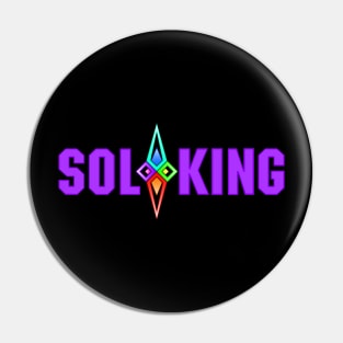 SOL KING LOGO - PURPLE TEXT Pin