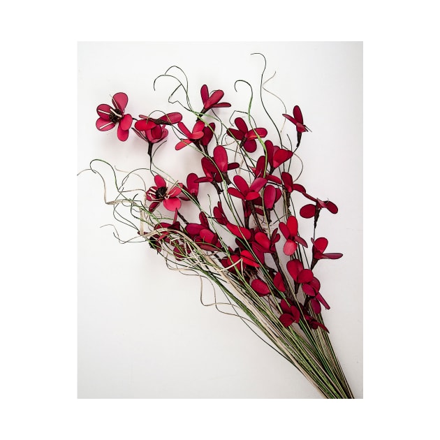 Dainty Red Left Slanted Bouquet by KirtTisdale