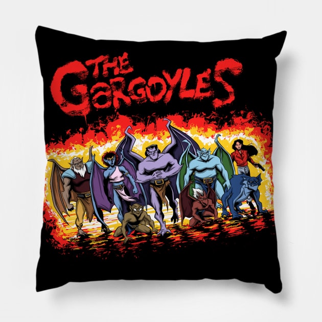 The Gargoyles Pillow by Zascanauta