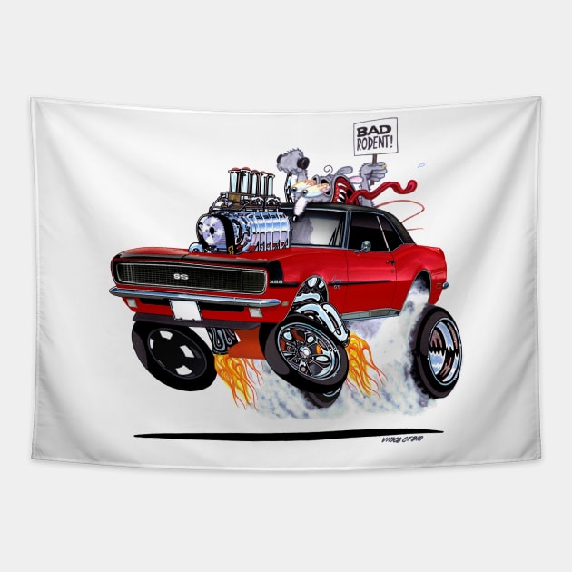 RAT POWER 1968 Camaro Red Tapestry by vincecrain