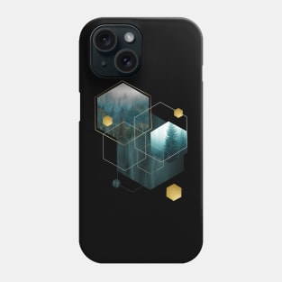 Forest cube gold Phone Case