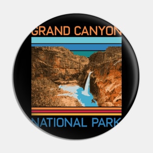 Vintage Grand Canyon Retro Arizona Mountains Havasu Falls Pin