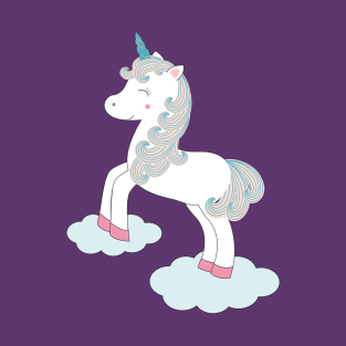 Cute unicorn and clouds T-Shirt