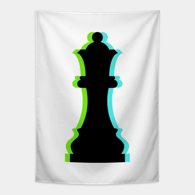 Trippy Queen Piece (Neon Green And Neon Blue) Tapestry by inotyler