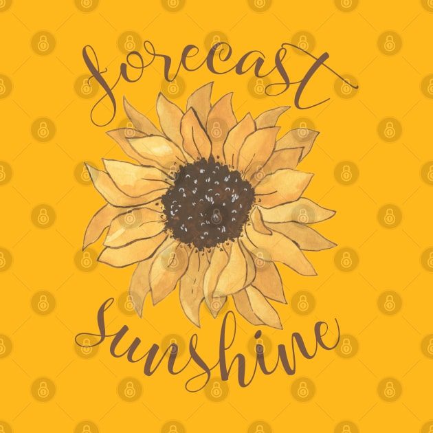 Forecast: Sunshine (with bright hand-drawn sunflower) by Ofeefee