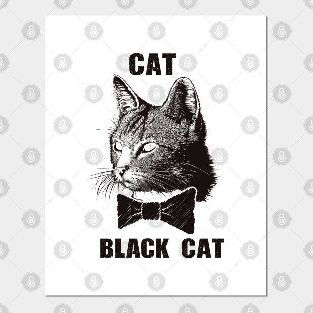 Black Cat Secret Agent Cat Posters And Art Prints Teepublic