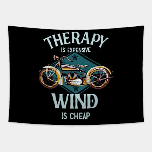 Motorcycle Therapy Wind Vintage Biker Gift Tapestry